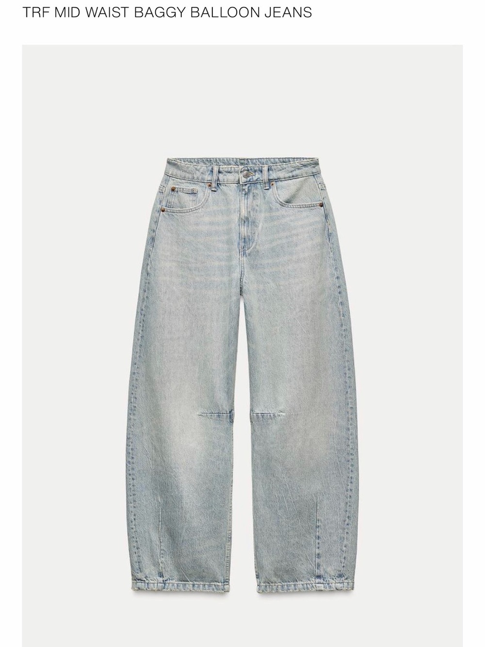 TRF Mid Waist Baggy Balloon Jeans